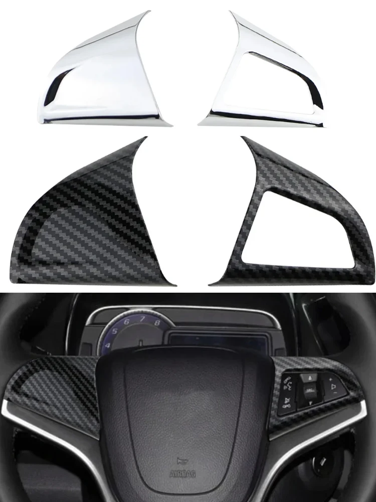 2Pcs/set ABS Car Steering Wheel Sequin Steering Wheel Decoration Cover Sticker for Chevrolet Trax Cruze 2013 2014 2015 2016 - view 6