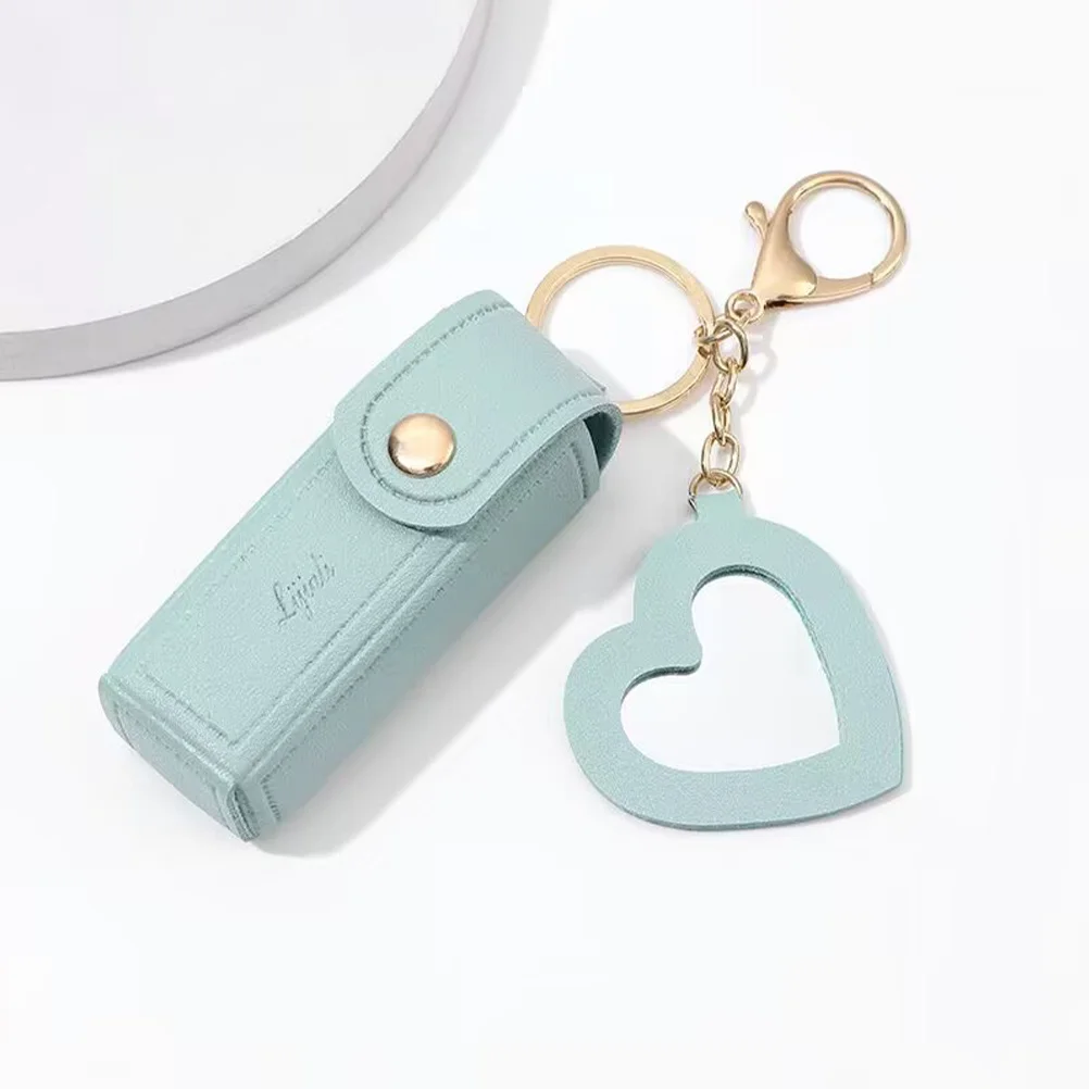 2Pcs Lip Balm Keychain Holder with Attachment Compact Organizer for Makeup and Small Essentials Bag Hanging Ornament