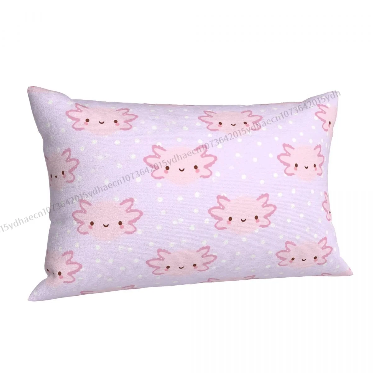 Kawaii Ccute Pink Axolotl Pattern Cojines Pillowcase Cushion Home Sofa Chair Print Decorative Coussin Pillow Covers