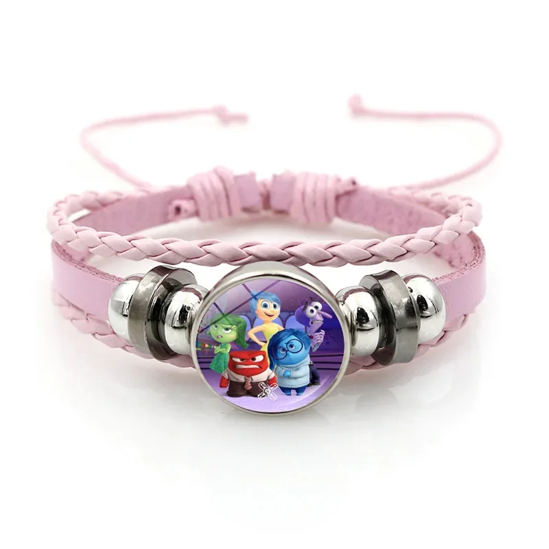 2024 NEW Disney Inside Out 2 Bracelet Transparent Acrylic Anime Cartoon Wristand Present Kids Toys Girl Christmas Gift Kawaii