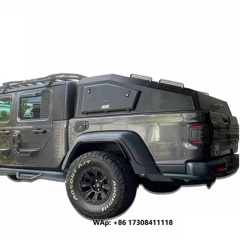 

New Design Manganese Steel Pickup Truck 4X4 Topper Cover Retractable Folding Hardtop Canopy for Gladiator 2021 Silverado