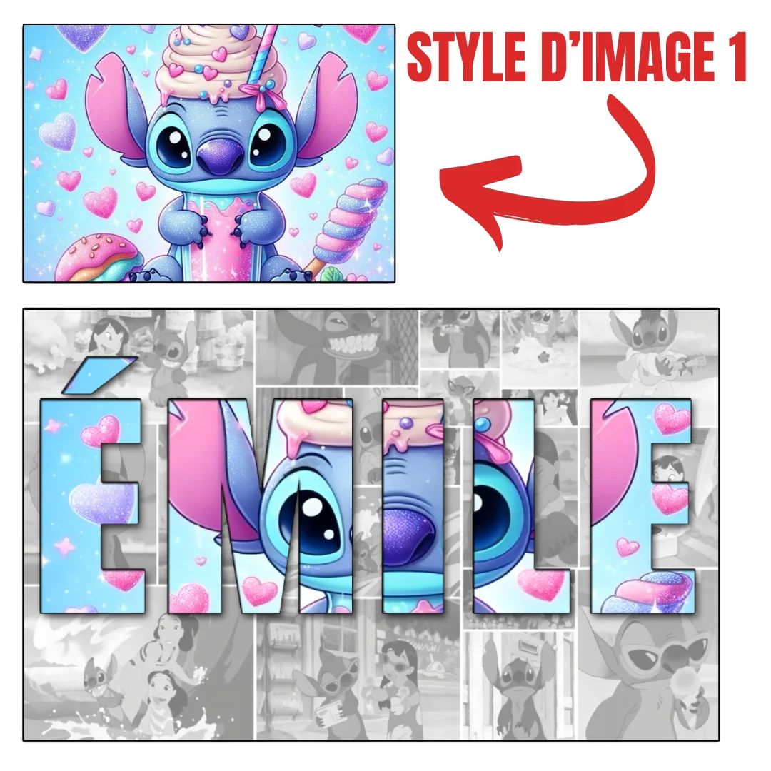 اسم شخصي بدون إطار ملصق ديزني فيلم الفن قماش المشارك ليلو وستيتش اللوحة الزخرفية لوحة على الحائط لتزيين المنزل هدية