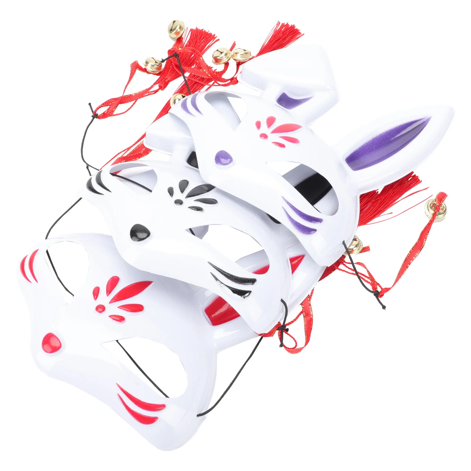 

3Pcs Halloween Cosplay Mask Rabbit Style Premium Quality for Festival Dance Show Costume Party Dress Accessory Unisex Fit