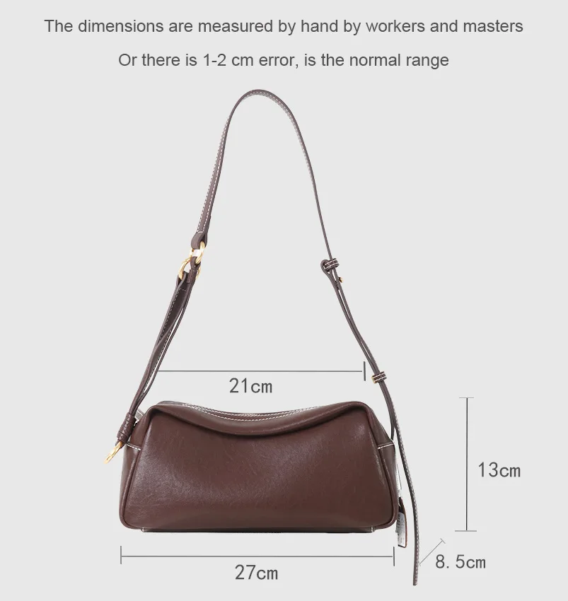 Stylish Soft Leather Pillow Bag Fashionable Versatile Shoulder Crossbody Bag Underarm Soft Large Capacity