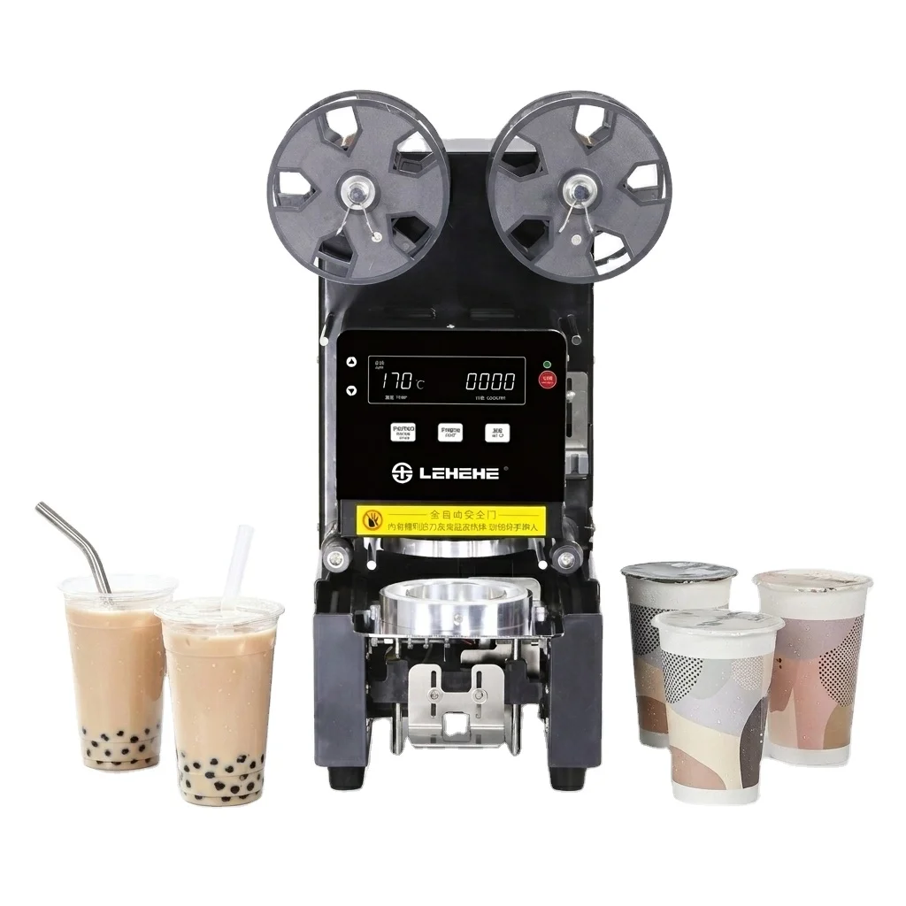 110V High‑speed Automatic Cup Sealing Machine, 90‑95mm Boba Tea Cup Sealer Commercial Beverage Equipment For Milk‑tea Shop