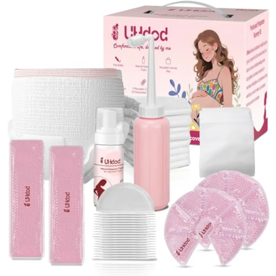 

Postpartum Essentials Recovery Kit, Postpartum Kit for Women After Birth Labor Delivery Care, Disposable Underwear Cold Pads Co