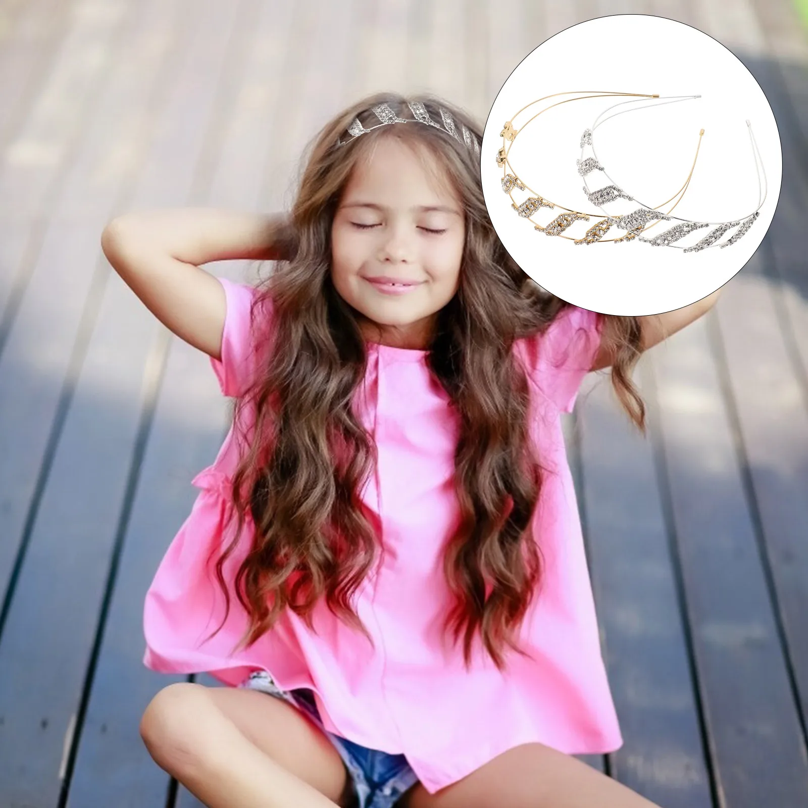 

2pcs Elegant Crystal Rhinestone Headband For Women Girls s Durable Stylish Hairband Party Wedding Birthday Banquet Holiday