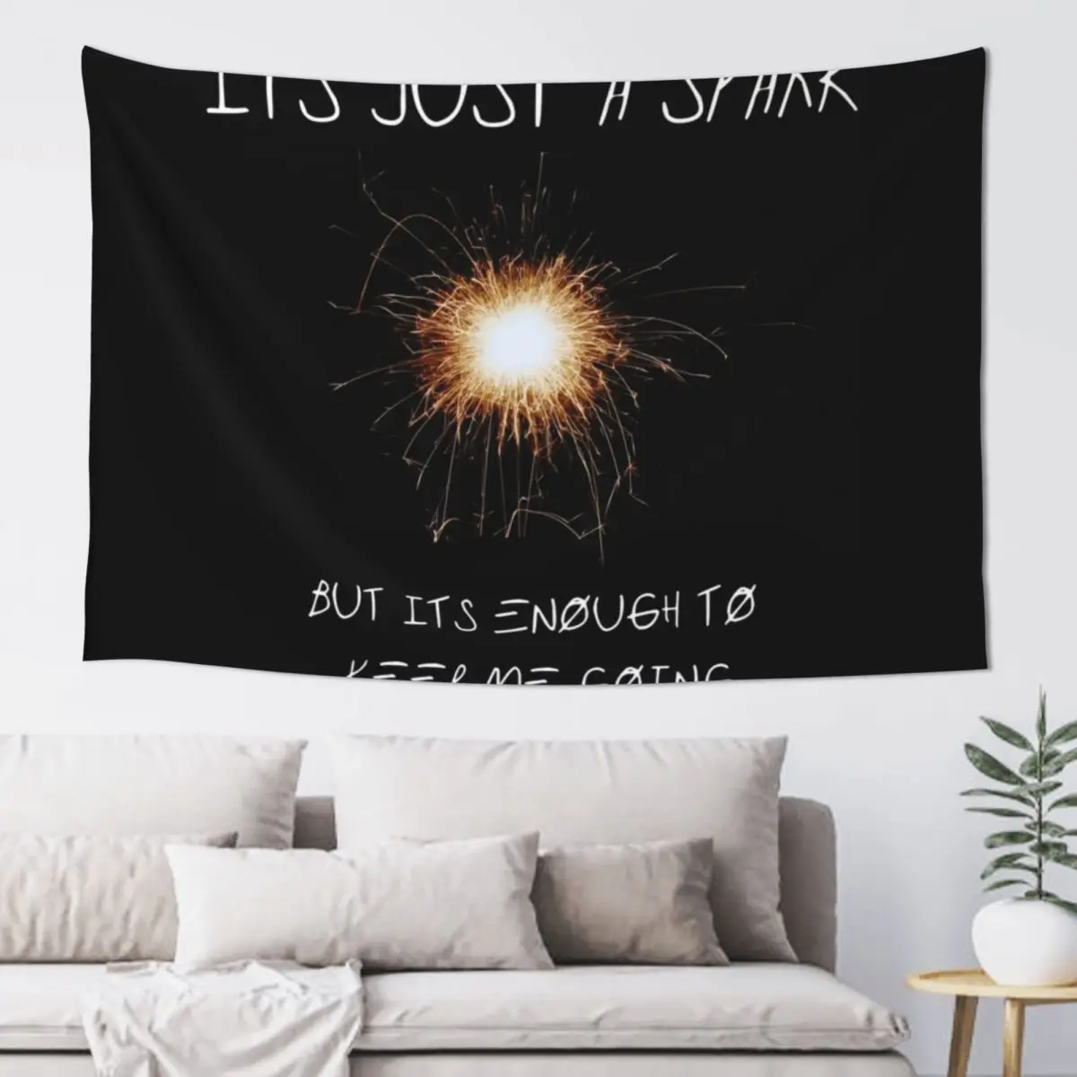 

It's Just a Spark Tapestry Anime Decor Room Decorating Aesthetic Bedroom Decor Decoration Room Tapestry