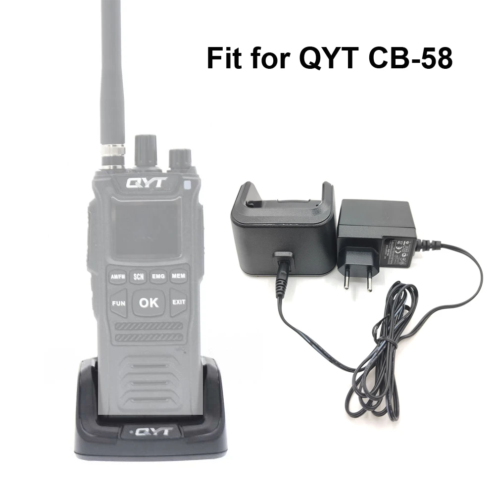 Original Battery Charger for QYT CB Radio CB-58 40 Channels AM/FM Transceiver Walkie Talkie Accessories