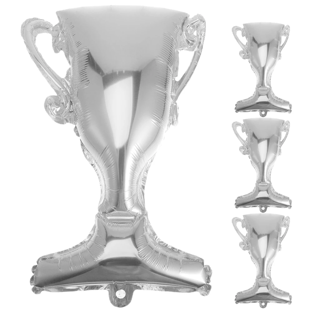 

4 Pcs Trophy Balloon Aluminum Foil Film Desktop Balloons Champion for Graduation
