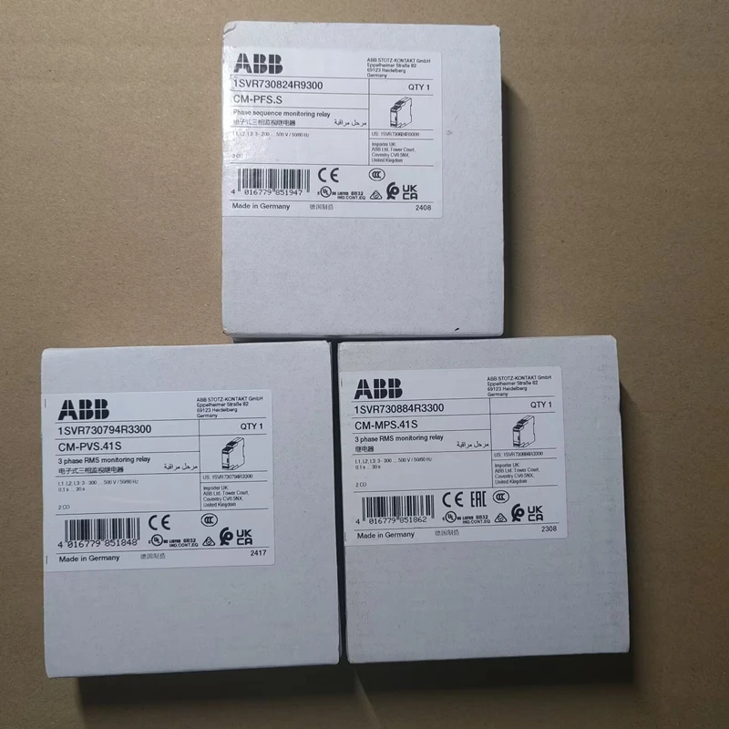 2025 ABB three-phase multi-function monitoring relay CM-MPS.41S 3X300-500V 1SVR730884R3300