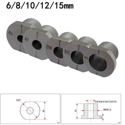 1pc 6/8/10/12/15mm 3 In 1 Hole Punch Accessories Drill Sleeve Drill Guide Bushing Carpenter Woodworking Tool M20x1.5 Thread