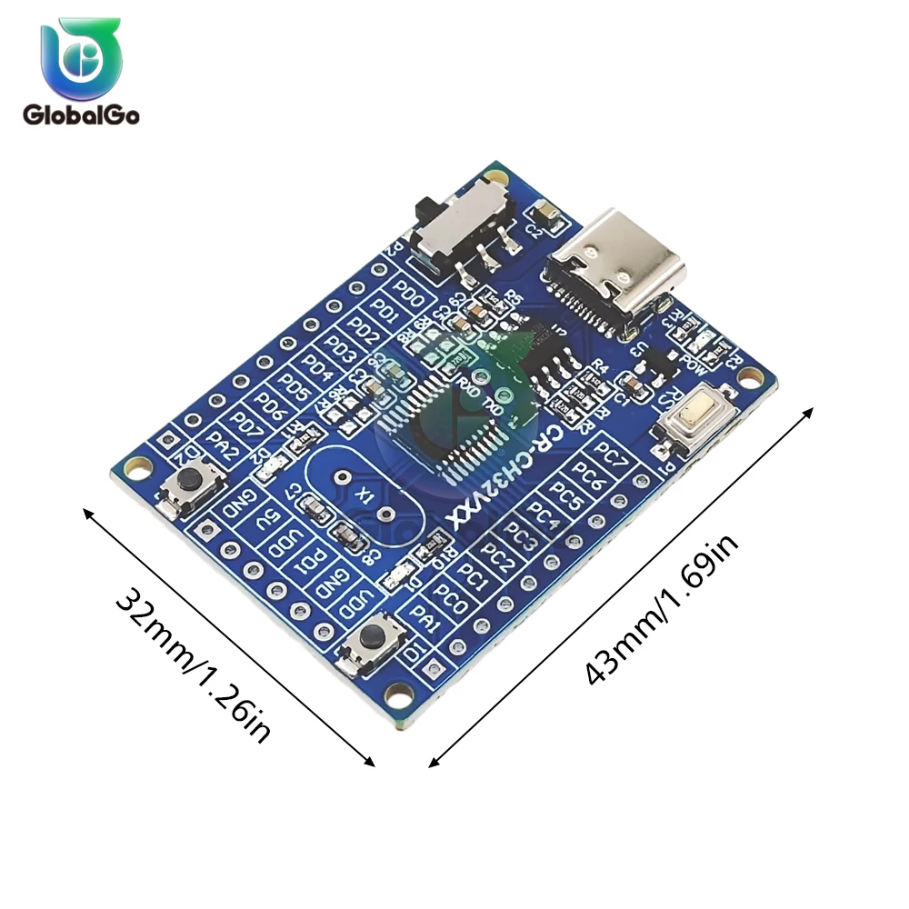ch32v003 مجلس التنمية الحد الأدنى من نظام المجلس الأساسية risc-v2a المصدر المفتوح type-c الناقل التسلسلي العام