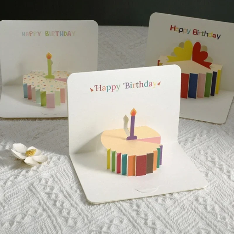 3D Pop-Up Greeting Cards Postcard for Happy Birthday Birthday Gift Party Supplies Great Gift To Family Friends Lovers