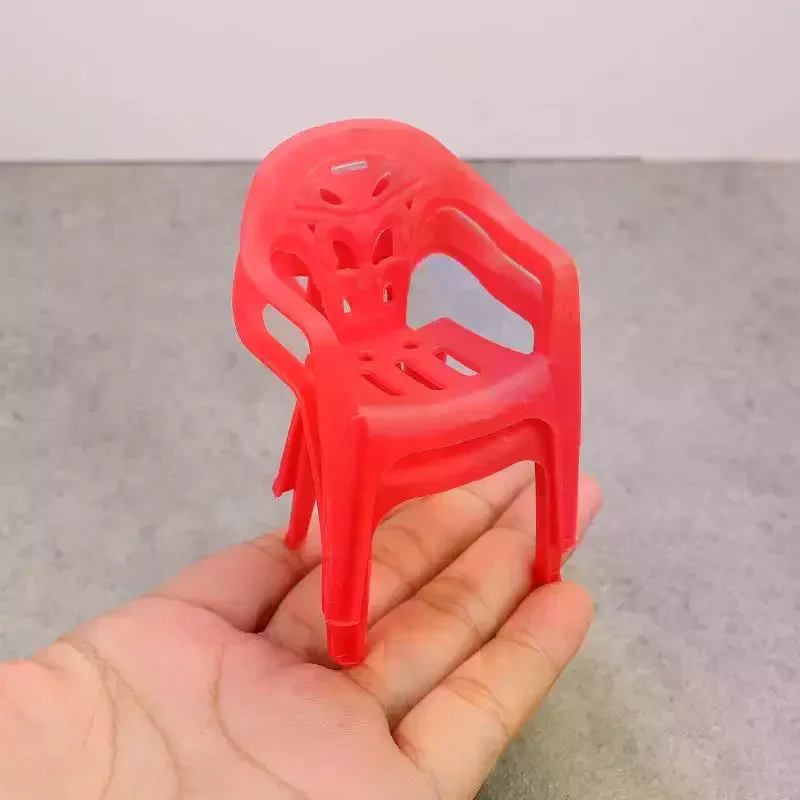 4 pezzi 1/6 casa delle bambole in miniatura poltrona schienale in plastica sedie modello accessori per mobili per la decorazione della casa delle bambole giochi di imitazione giocattoli
