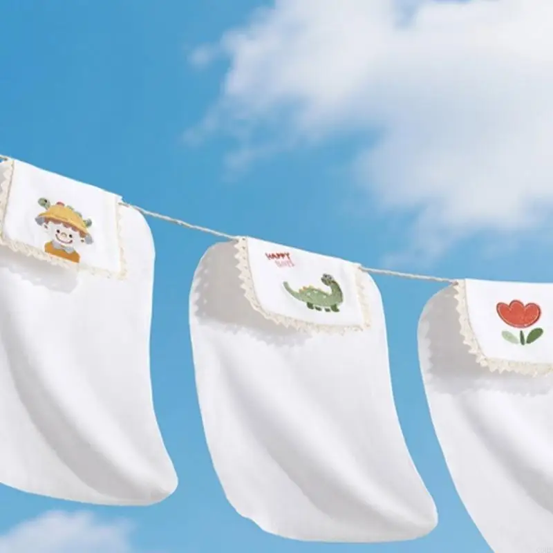 CORB Pack of 3pcs Cotton Kids Absorbent Back Towel Machine Washable Lightweight Design for Kindergarten Play Comfort