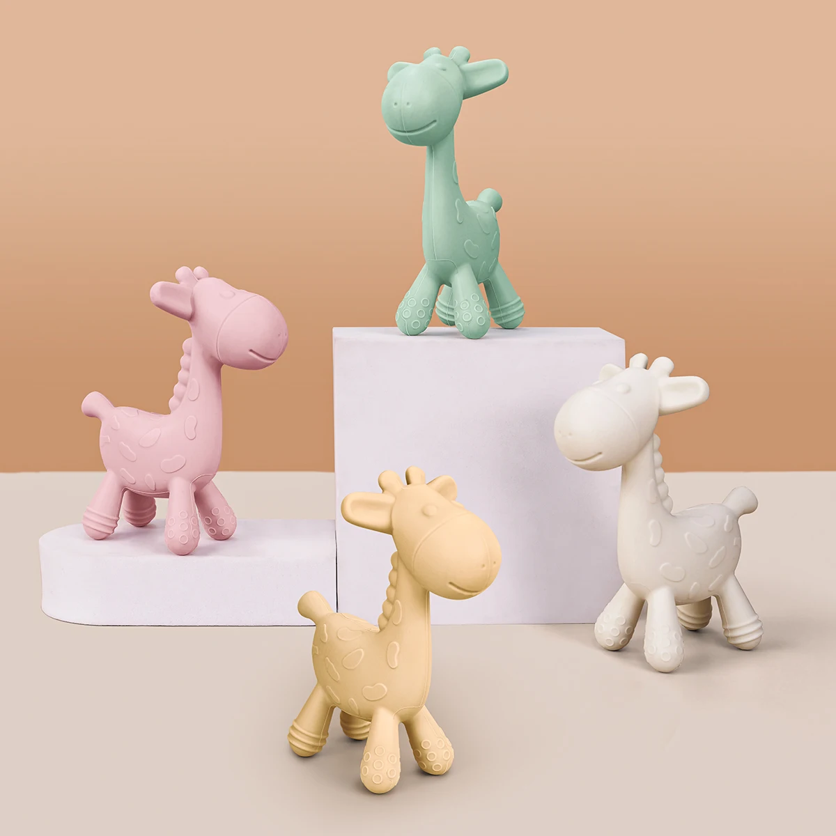 

1PC Baby Silicone Teether Rodent Cartoon Animal Deer Shapes Food Grade Materials DIY Teething Toy for Baby Teethers Gift