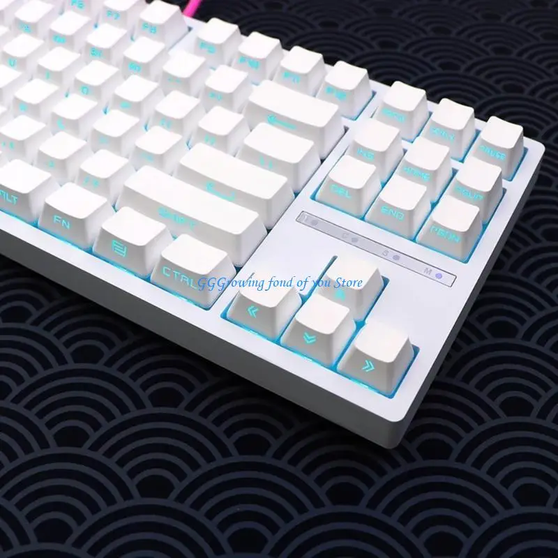 H9EB 133 Teclas RGB Tecla teclado engrasado en forma lado. Conjunto OEM para teclado teclado mecánico