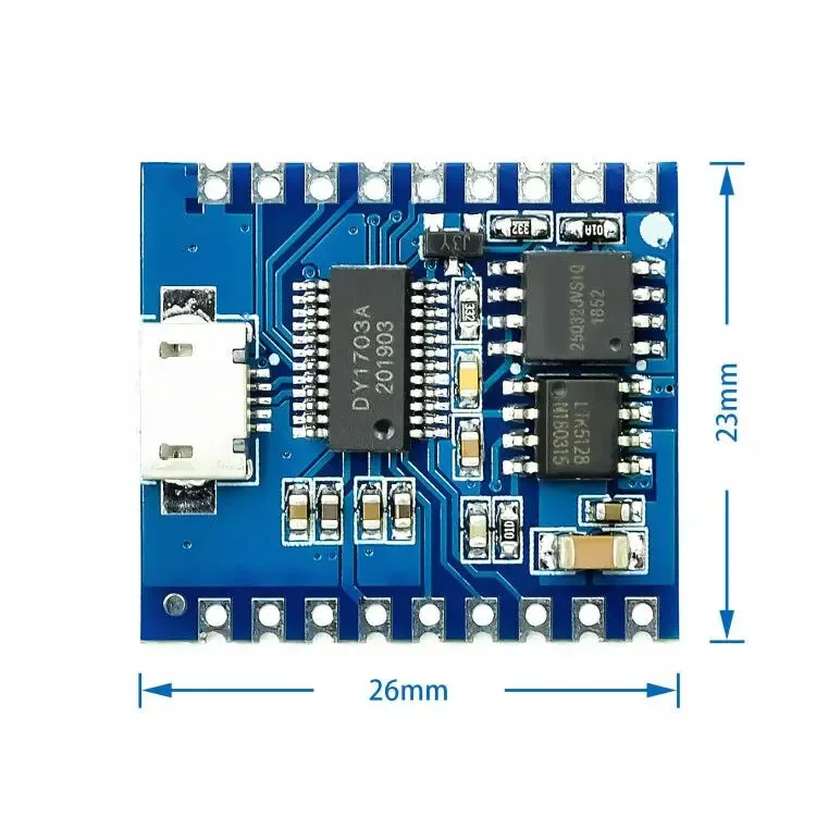 Módulo de áudio DY-SV17F Mini MP3 Player IO Trigger USB Download Módulo de voz flash