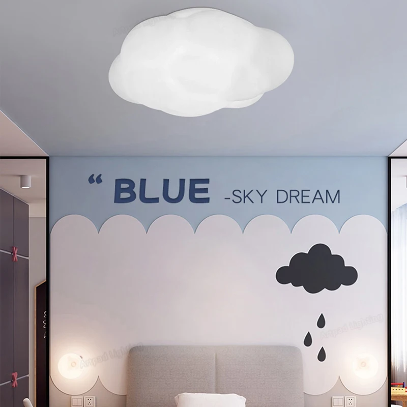 Modern LED Cloud Ceiling Pendant Lamp For Bedroom Kids Children\'s Room Living Room Hallway White Cloud LED Pendant Lights