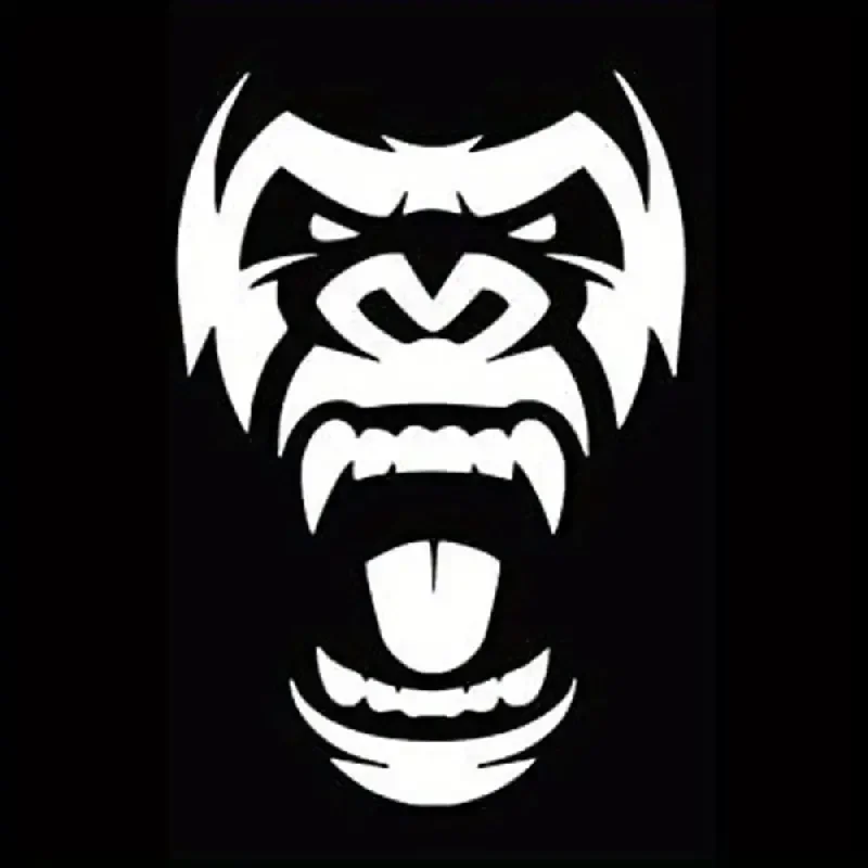 Cool Creative Water Proof Angry Gorilla Face Sticker For Car Motorcycle Truck Van Laptop Refrigerator Window Table Wall Decor