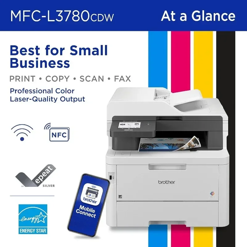 home.MFC-L3780CDW Wireless Digital Color All-in-One Printer with Laser Quality Output, Single Pass Duplex Copy & Scan