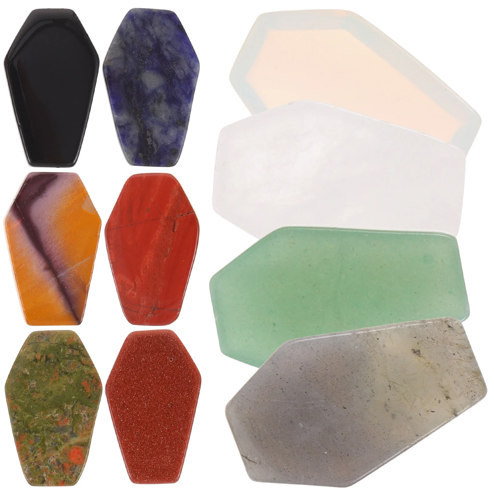 

10 Pcs Crystal Decorations Worry Stone Stones Small Crystals for Crafts Natural Diy