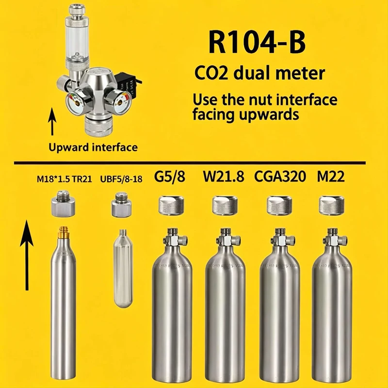 DIY Aquarium CO2-Reglersystem Elektromagnetisches Ventil Blasenzähler CO2-Steuerung Aquarien-Druckminderungsventil-Set – Detail 12