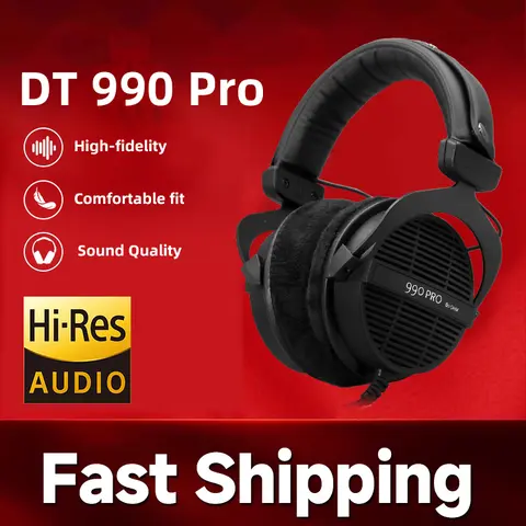 DT 990 PRO 오픈백 스튜디오 모니터 헤드폰 (믹싱 및 마스터링용 고해상도 오디오 지원)