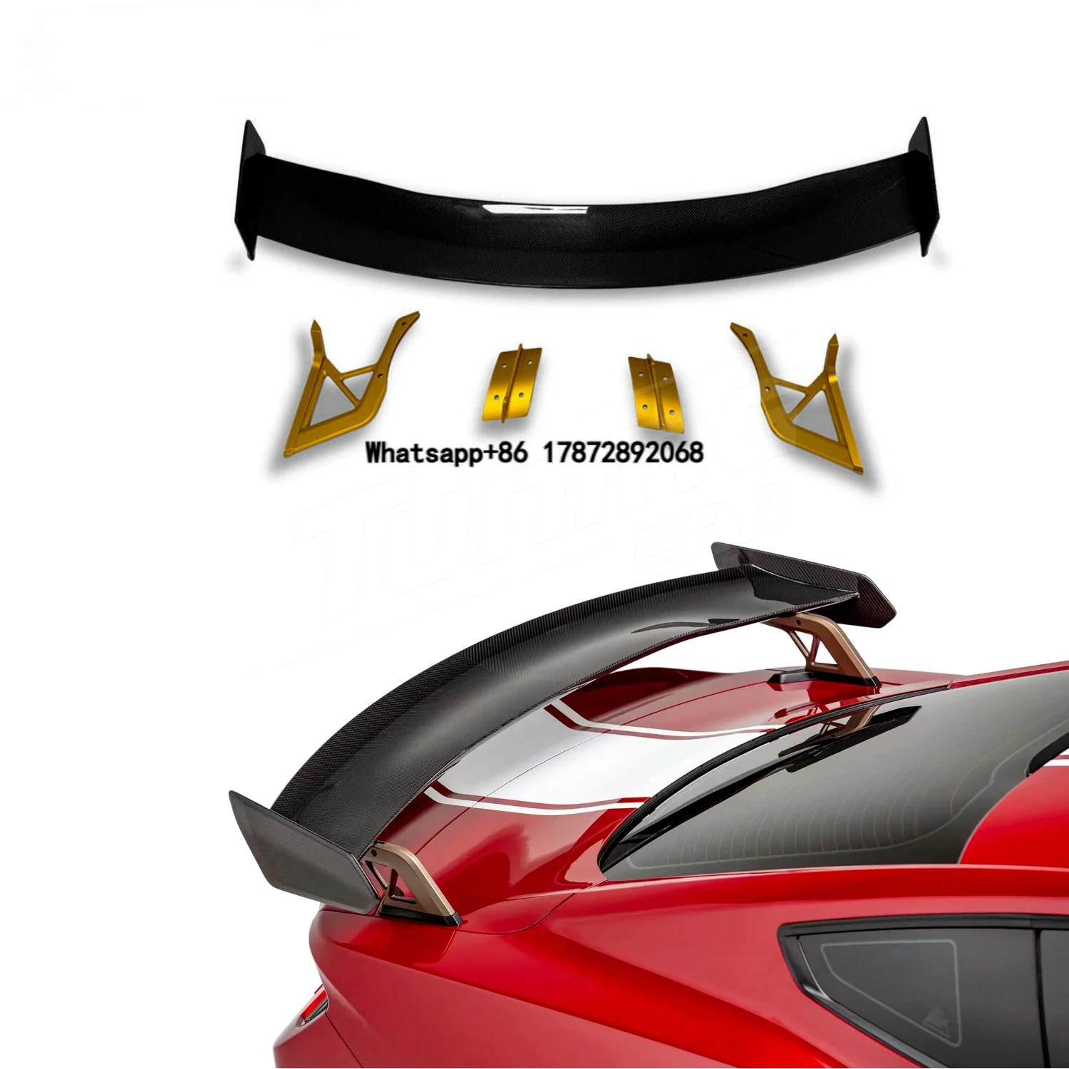 Carbon Fiber SHE Style GT Wing Spoiler for Mustang S650 GT ECO Dark Horse 2024+ Upgrade Conversion Kit