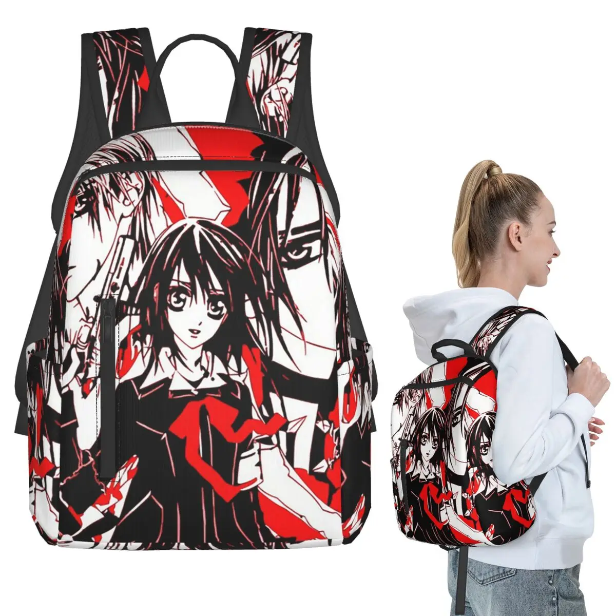 

Vampire Knight Anime Backpack Student BookBag Children School Bag Laptop Shoulder Bags Men Women