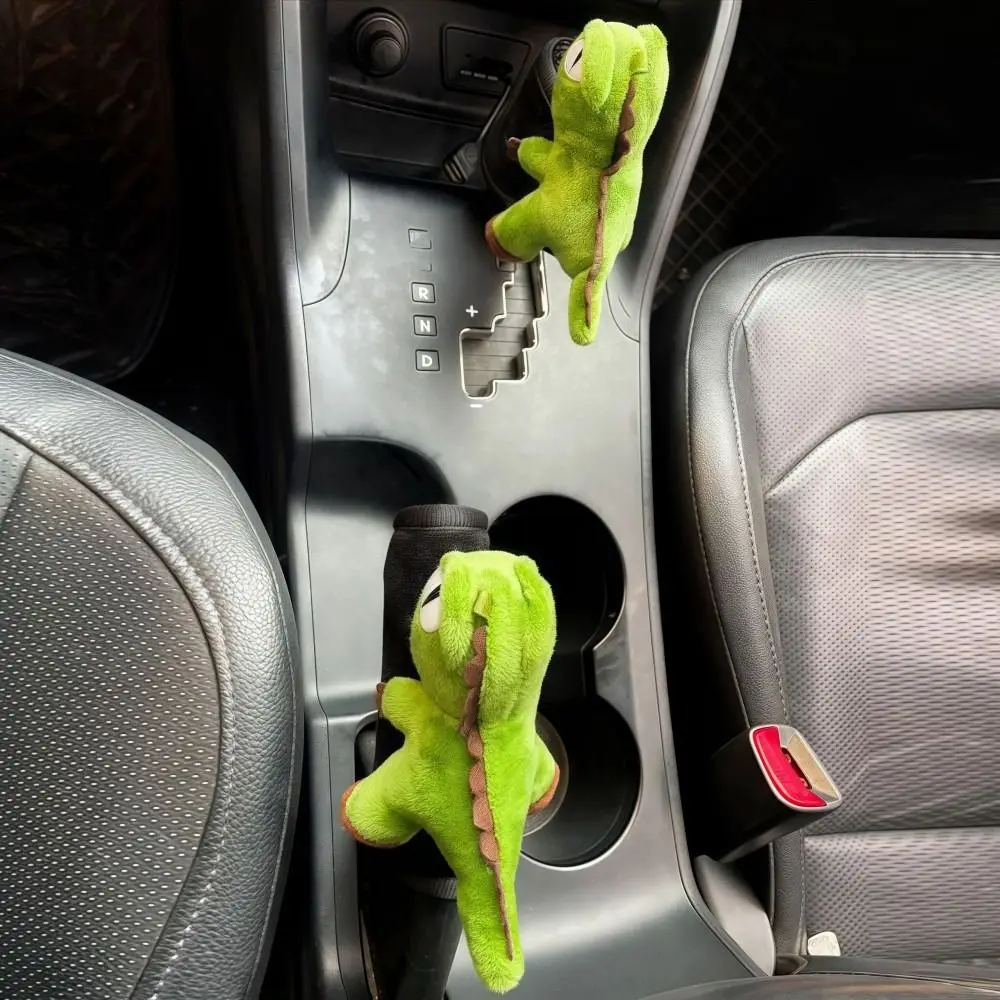 

Мультяшный автомобильный чехол для ручного тормоза, милый универсальный чехол для рычага переключения передач, неблокирующий защитный чехол для ручки динозавра, украшение автомобиля