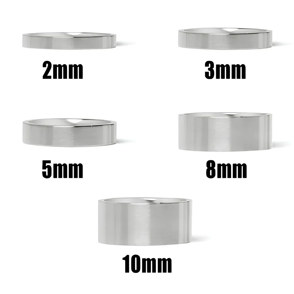Men's Titanium Steel Bold Matte Ring Punk Syle 8mm Wedding Band Ring for Women Minimalist Gothic Jewelry Best Friend Gift