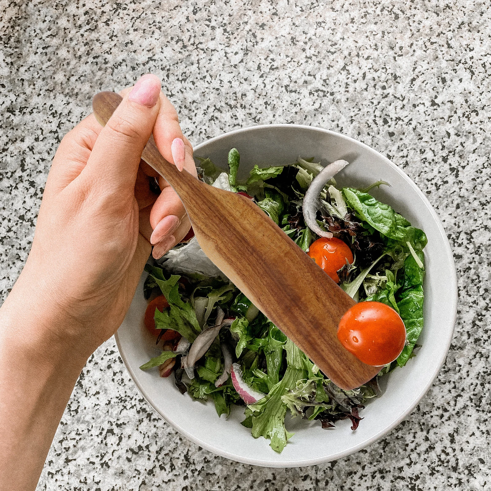

4pcs Wooden Cooking Utensil Set Heat Resistant Long Handle Spatula Eco Friendly Premium Wood Kitchen Tools Non Stick Cookware