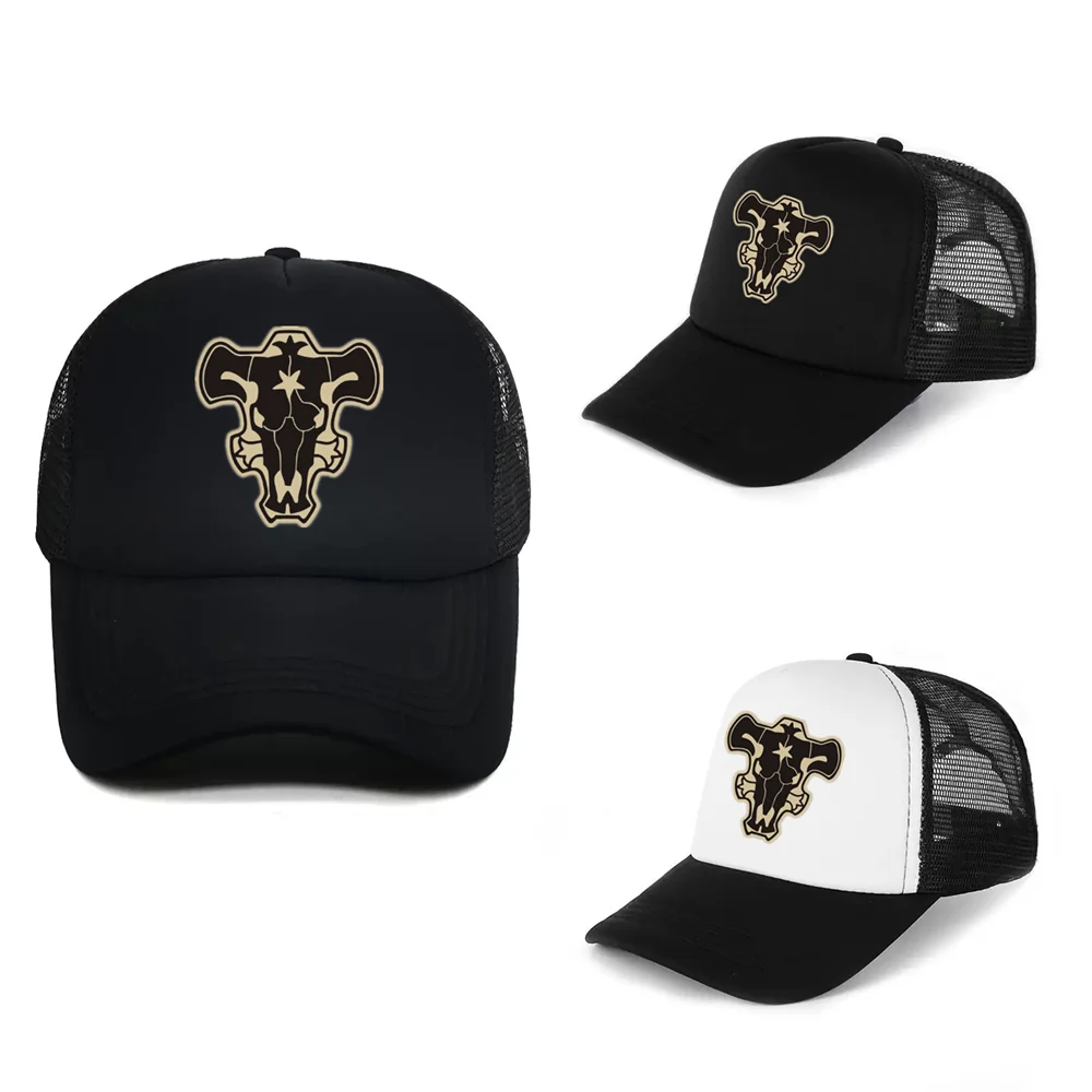 

Anime Knight Baseball Cap Black Clover Emperor Logo Asta Magic Hat Cosplay Printed Mesh Hats Unisex Adjustable Emblem Gift