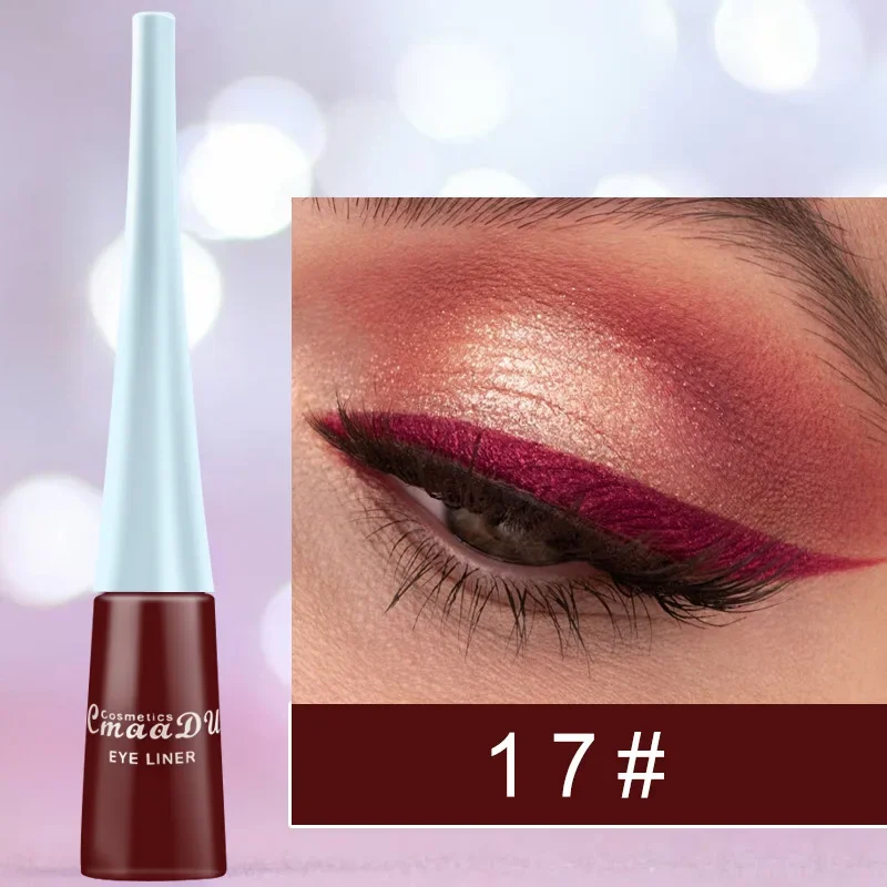 Red Liquid Eyeliner Gel Pencil Quick-Dry Waterproof Eye Liner Pen Wine Red Long Lasting Colorful Pen Eyes Make Up Cosmetics