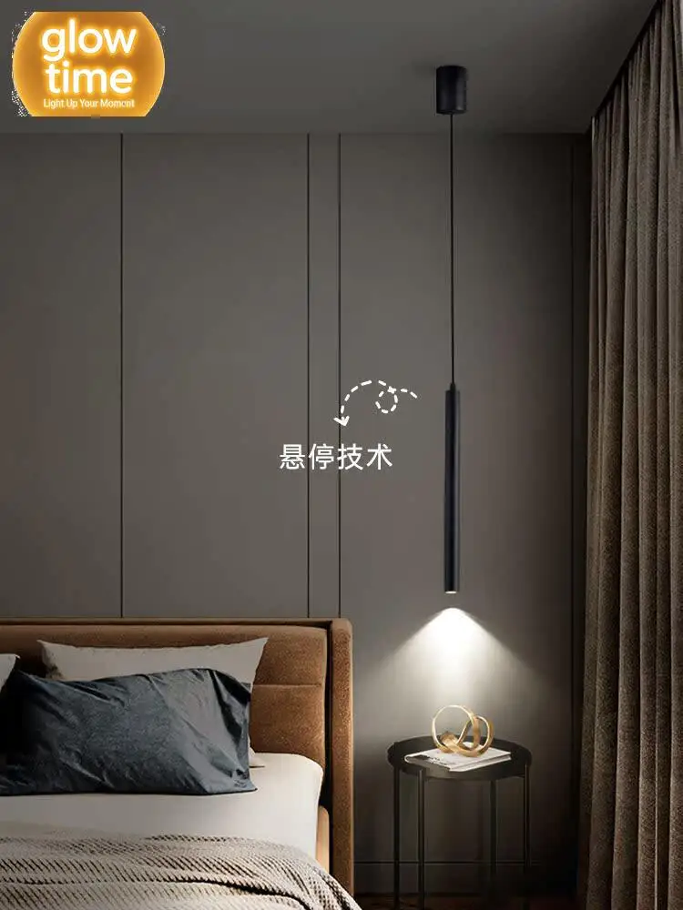 Exquisite bedside chandelier light luxury high-end master bedroom can lift Italian minimalist high-end background wall light