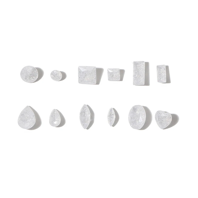 10/50 قطعة بلورات مسمار أجزاء ثلاثية الأبعاد انعكاس فاخر مسطح القاع سحق حجر مسمار الراين لتقوم بها بنفسك لامعة مسمار الملحقات