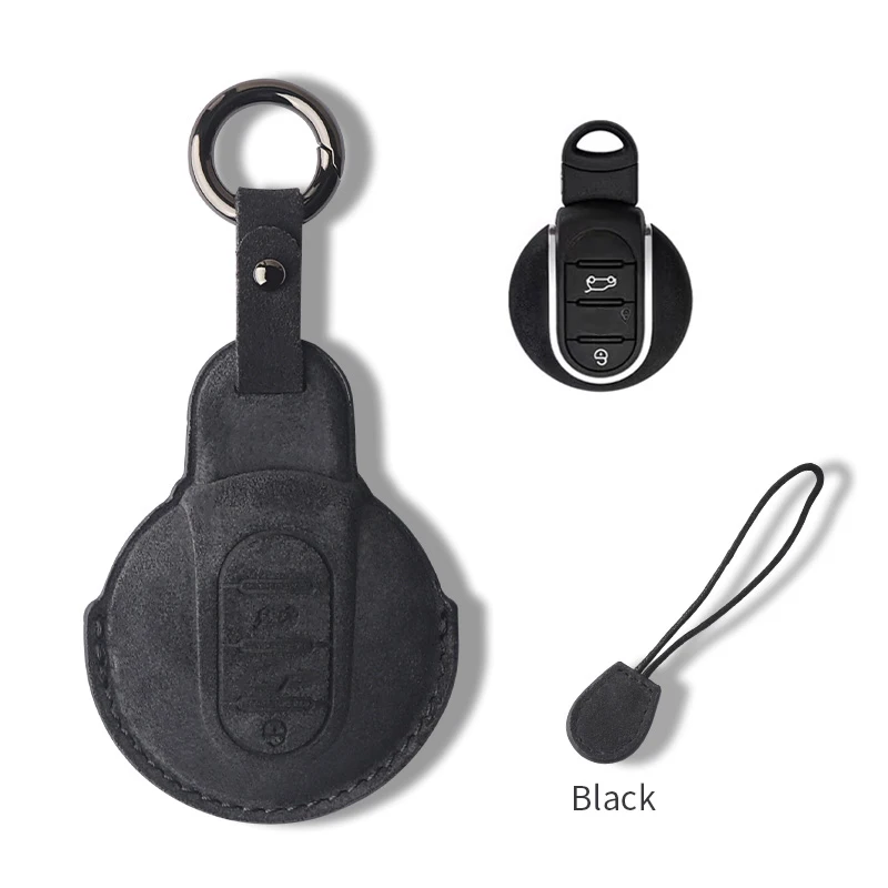 

1Pcs For BMW MINI COOPER S ONE JCW CLUBMAN F54 F55 F56 F57 F60 Keychain Auto Accessories Suede Leather Car Fob Remote Key Case