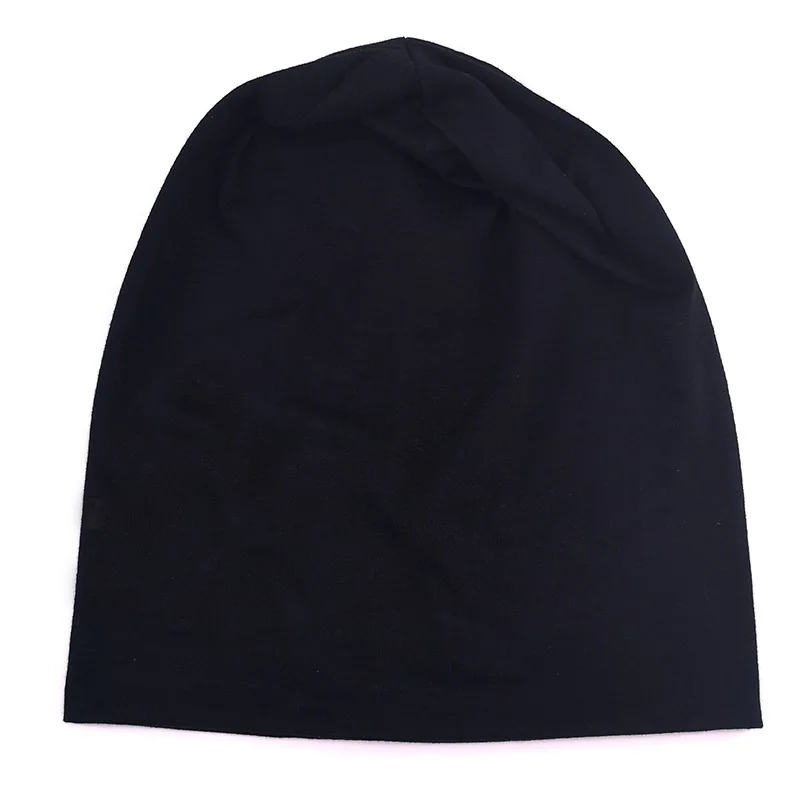 Casual Spring Women Black Slouch Beanies Hats Solid Color Thin Cotton oversize Bonnets Caps For Ladies Men Hats Wholesale