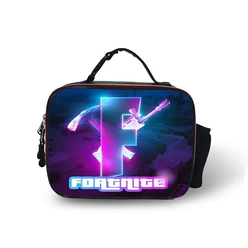 Fortnite Leather Thermal Insulated Lunch Bag Insulated Bento Bag Meal Container Insulated