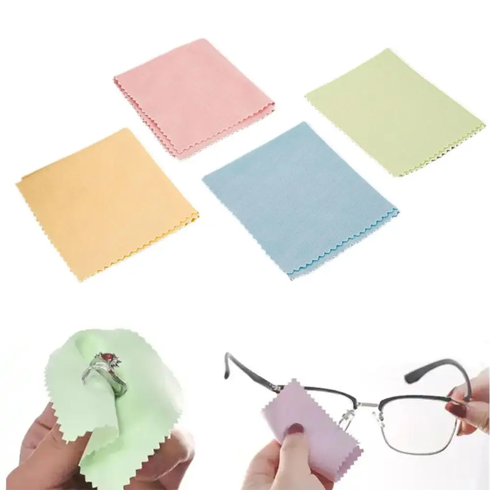 

Random Color Microfiber Glasses Cleaning Cloth Reusable Lens Wipes 1pcs Phone Supplies Cleaning Screen Glasses Portable K5c0