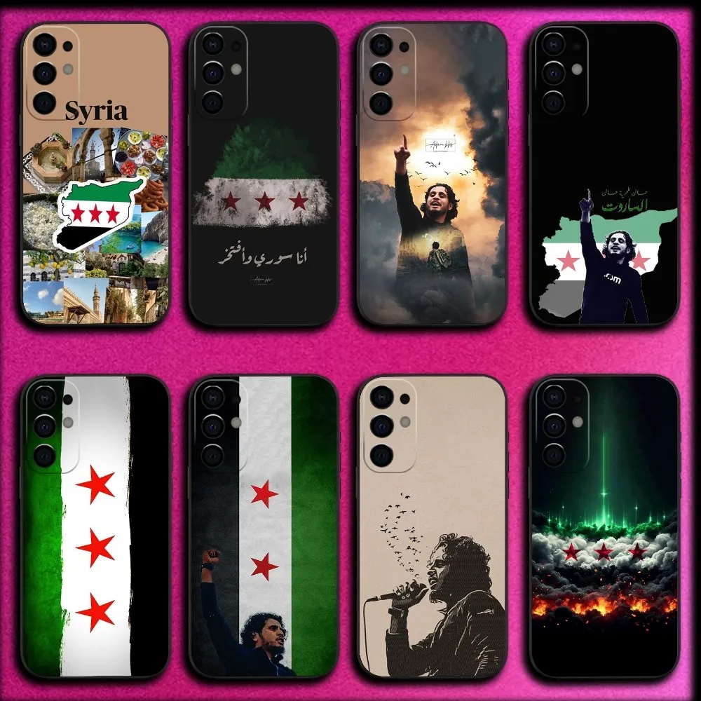 Syria S-Syrian Revolution Flag Phone Case For Samsung S25,S24,S21,S22,S23,S30,Ultra,S20,Plus,Fe,Lite,Note,10,9,5G Soft Cover