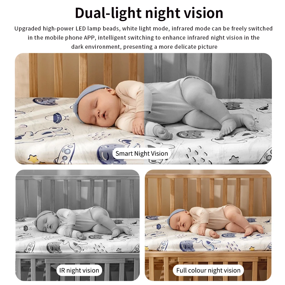 4MP واي فاي كاميرا IP عدسة مزدوجة شاشة مزدوجة مراقبة الطفل واي فاي كاميرا IP عدسة مزدوجة شاشة مراقبة الطفل CCTV كاميرا الأمن O-KAM