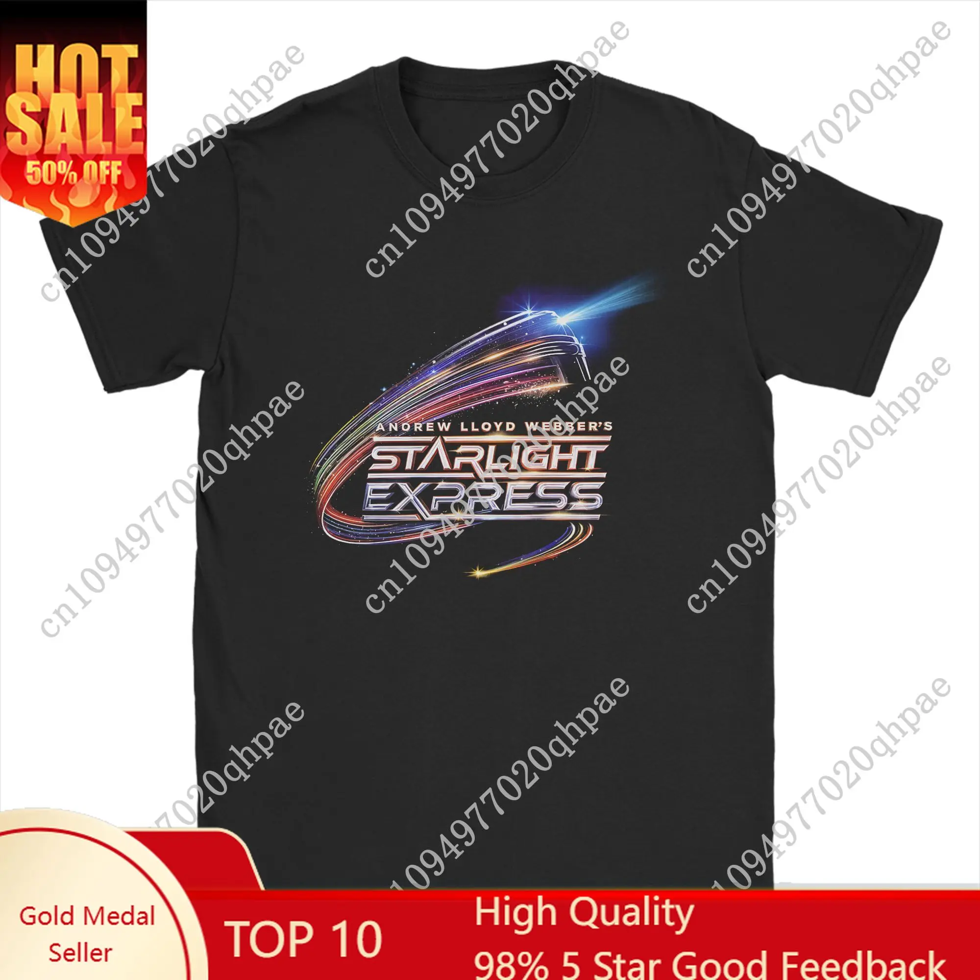 

Starlight Express Musical Theater T-Shirts for Men Broadway Crazy 100% Cotton Tees Crew Neck Short Sleeve T Shirts Summer Tops