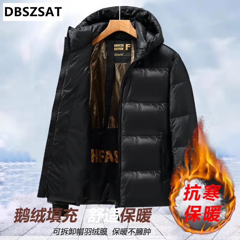 2025  Hooded Down Jackets New Male Casual Winter Coats Outdoors Multi Pockets Tool Jackets Good Quality Male Slim Coats 5XL