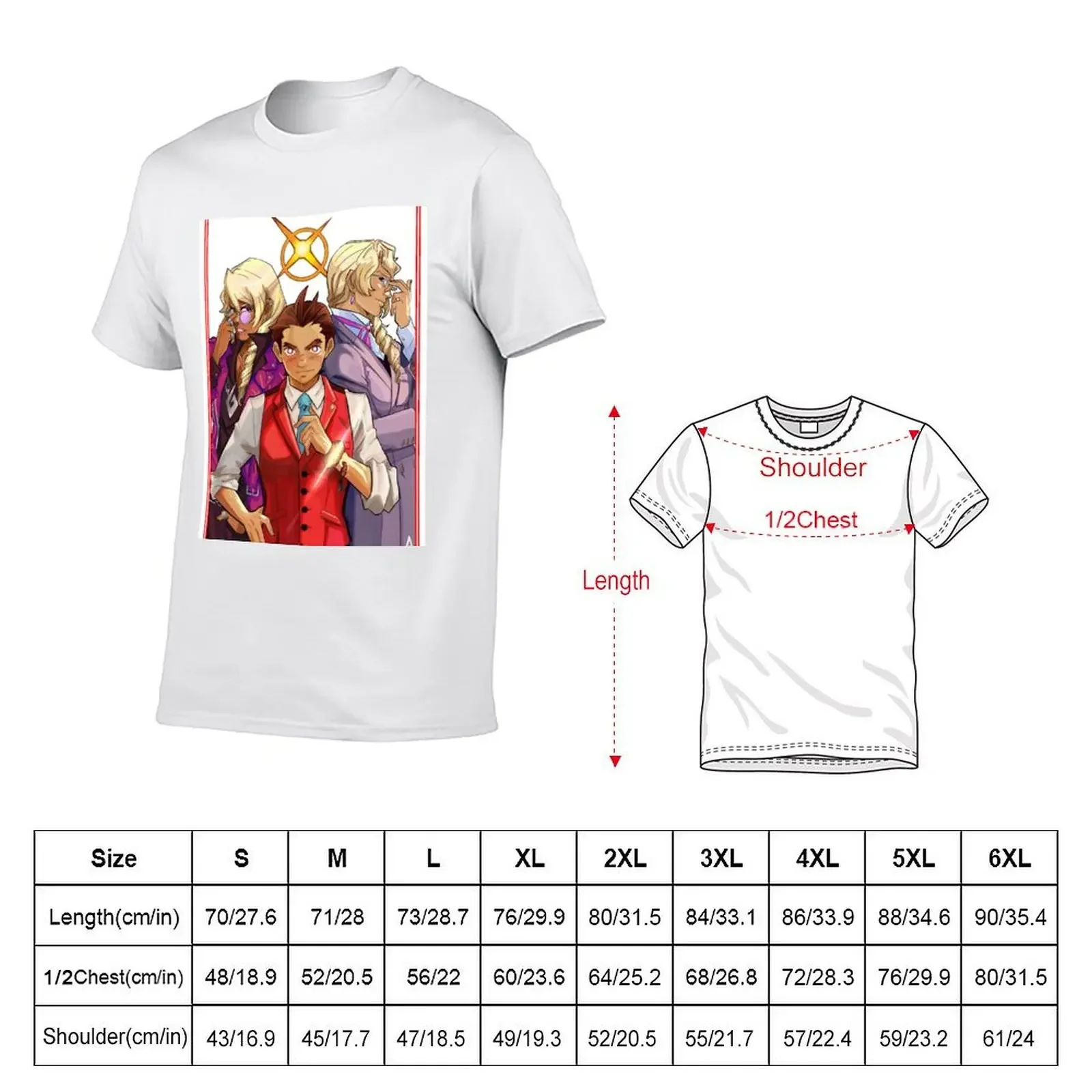 Apollo Justice Character Poster - Ace Attorney T-Shirt animal prinfor boys basketball graphic tees Men's t-shirt