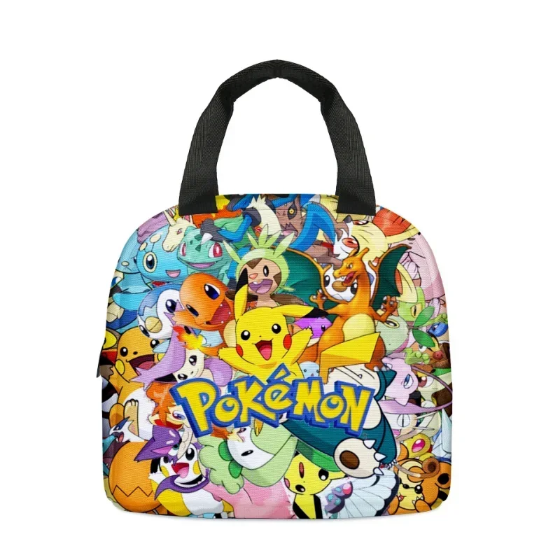 Pokemon Kawaii Pikachu Student Anime Portable Lunch Box Cute Pokemon Series Children School Camping Lunch Bag Convenient