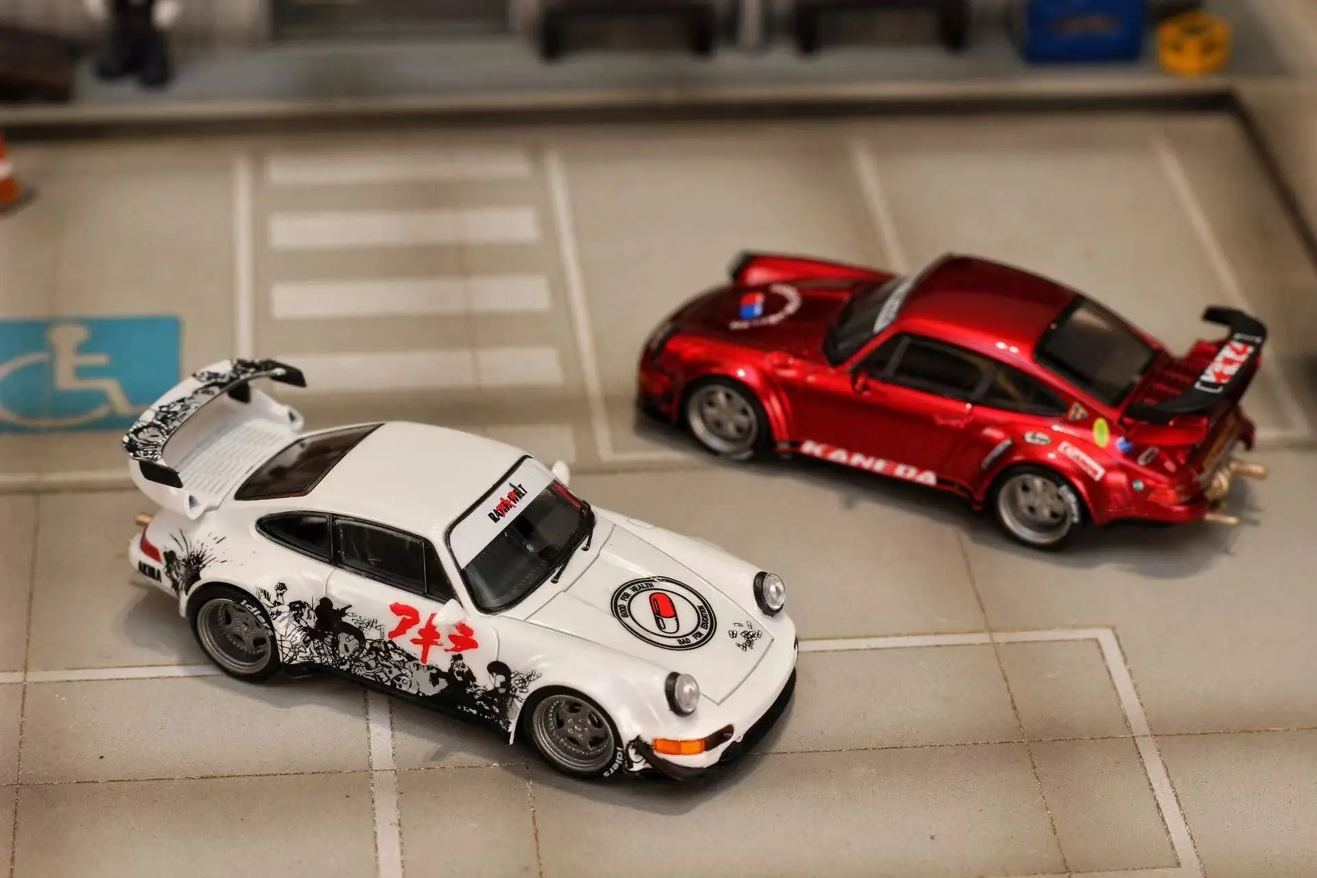 Pre-order SW 1:64 For RWB 964 Akira Livery Classic Sports Diecast Model Car Miniature Limited Collection Toy Vehicle Models