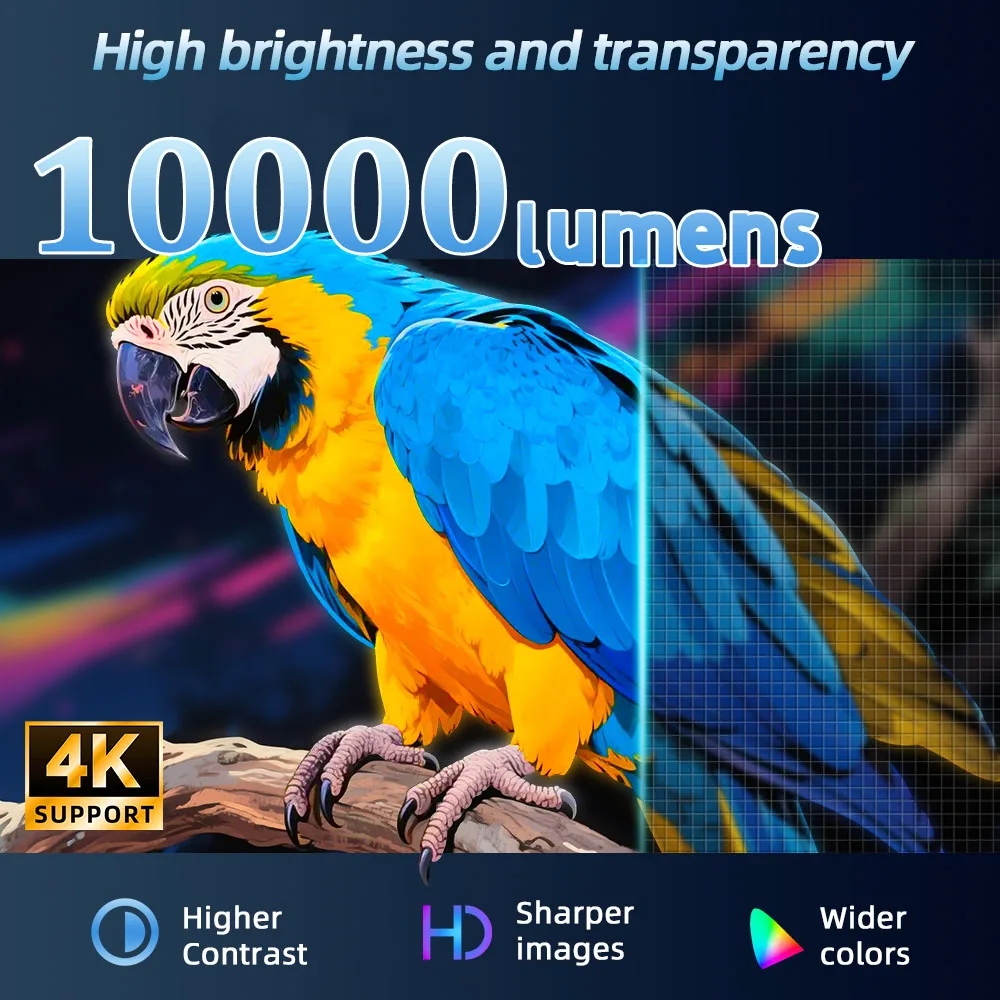 Proyektor Mini LED 4K HD HT23pro 10000 Lumen 1080P Video Fokus Elektrik Android11 5G WIFI Home Cinema Proyektor Portabel Luar Ruangan